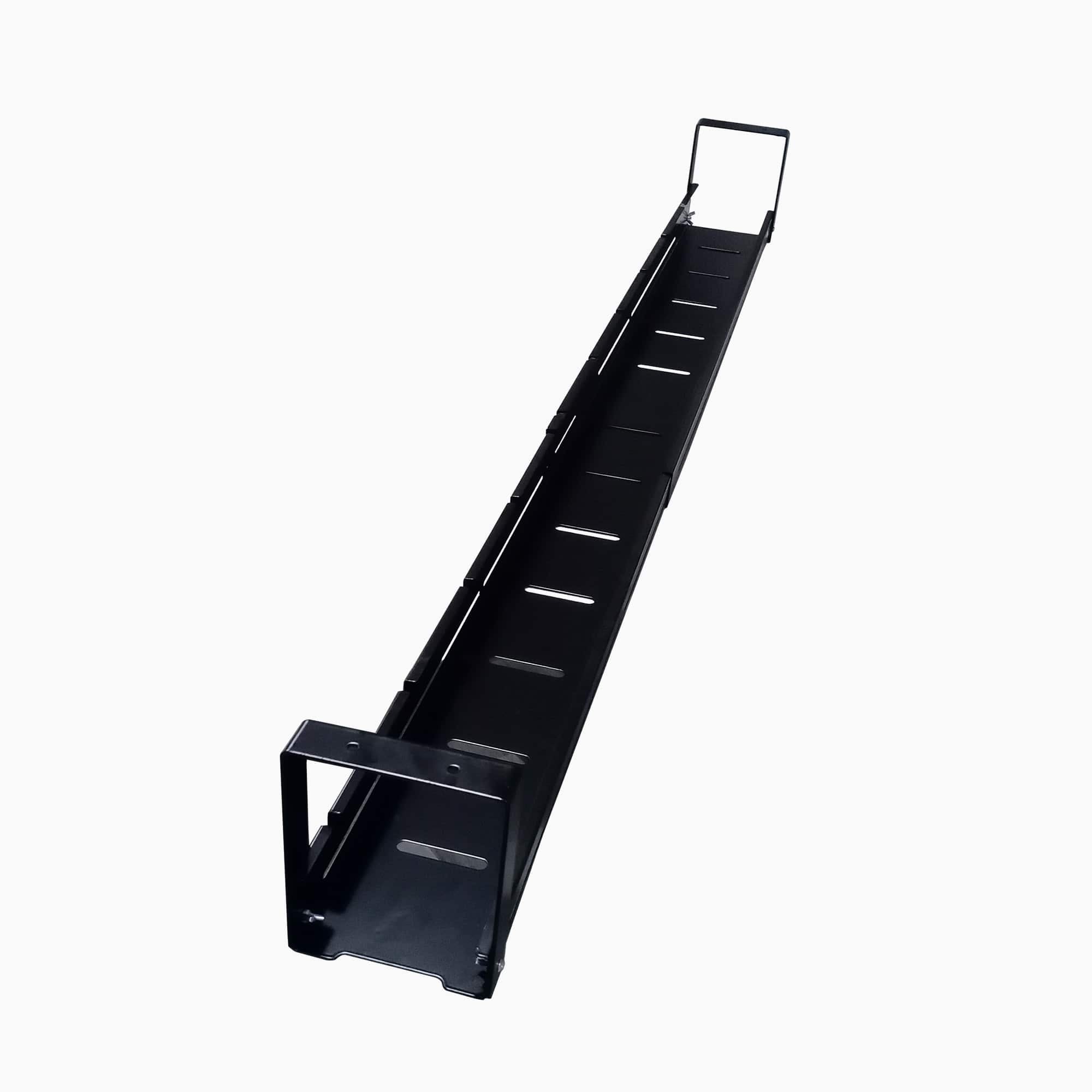 Ergoworks Under-Desk Accessories Black Retractable Under Desk Desk Metal Cable Tray Ergoworks