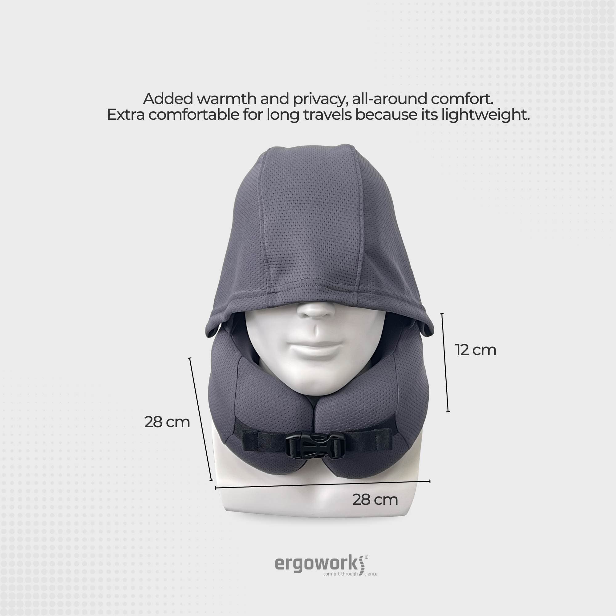 Ergoworks Pillows SmartTrip Pocket Travel Pillow with Hoodie Ergoworks