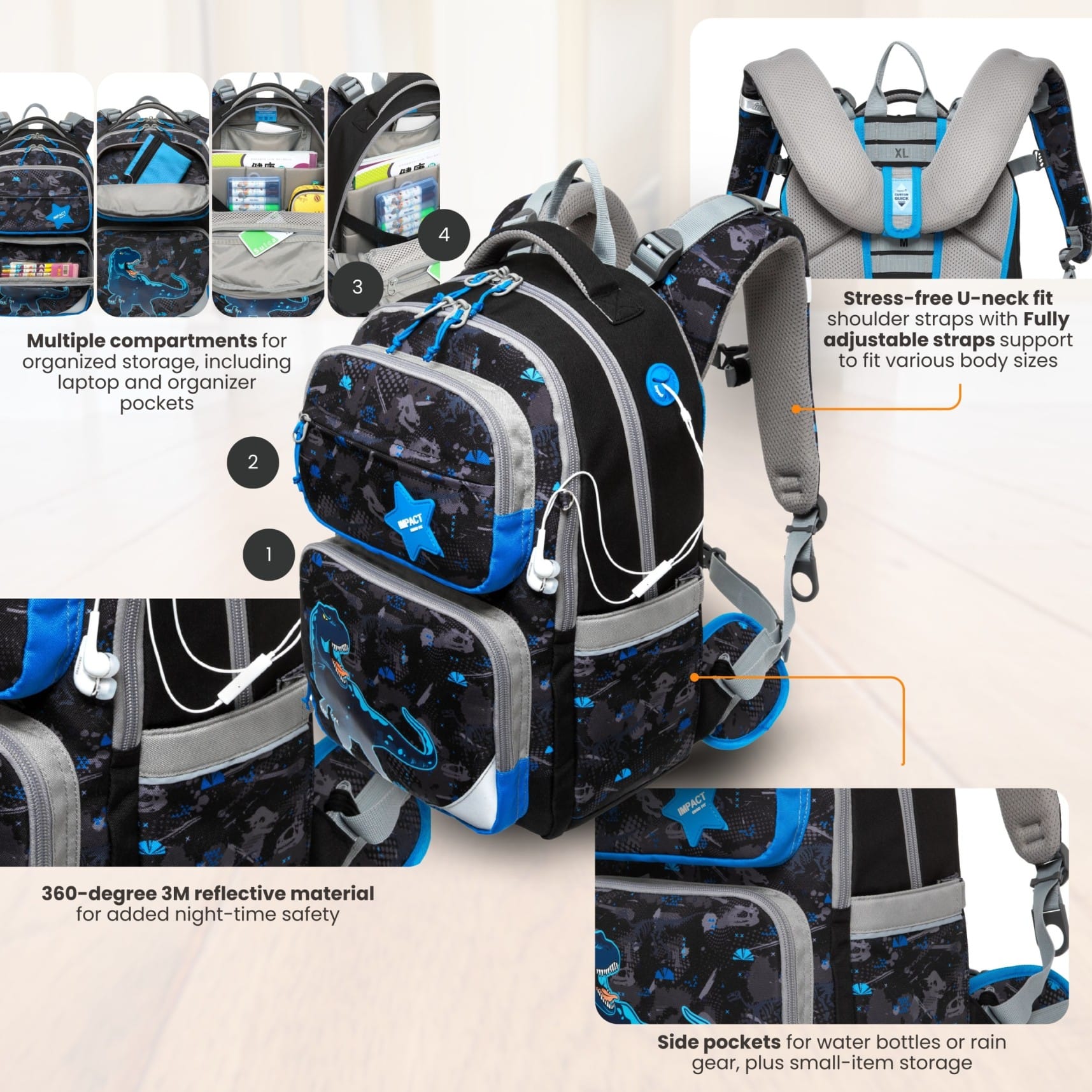Impact School Bag Impact Posture Correction Ergonomic Backpack, IM-00226 Ergoworks