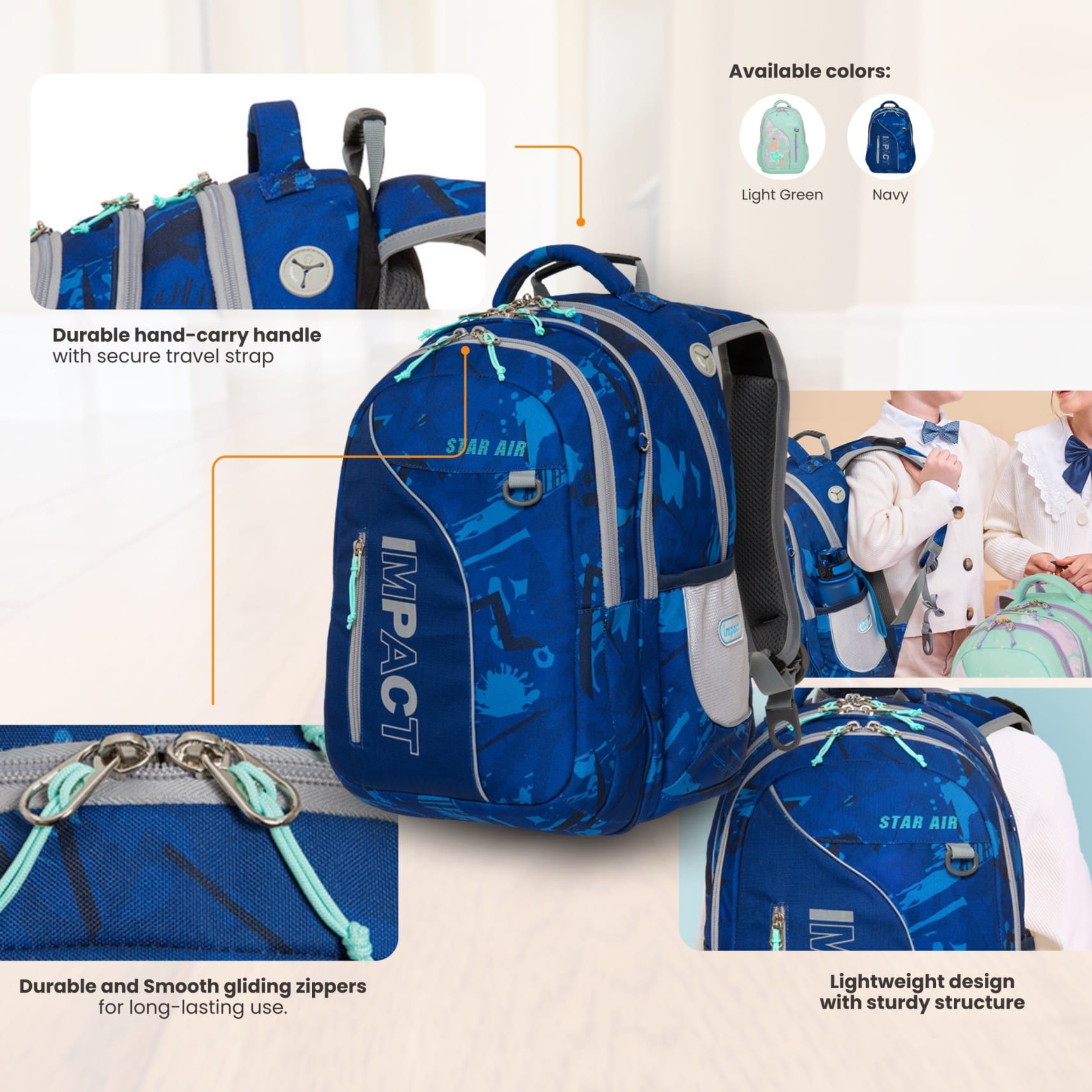 Impact School Bag Impact Posture Correction Ergonomic Backpack, IM-00303 Ergoworks