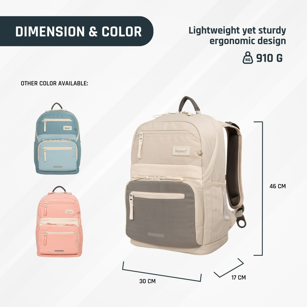 Impact Posture Correction Ergonomic Backpack, IM-00305 - Ergoworks