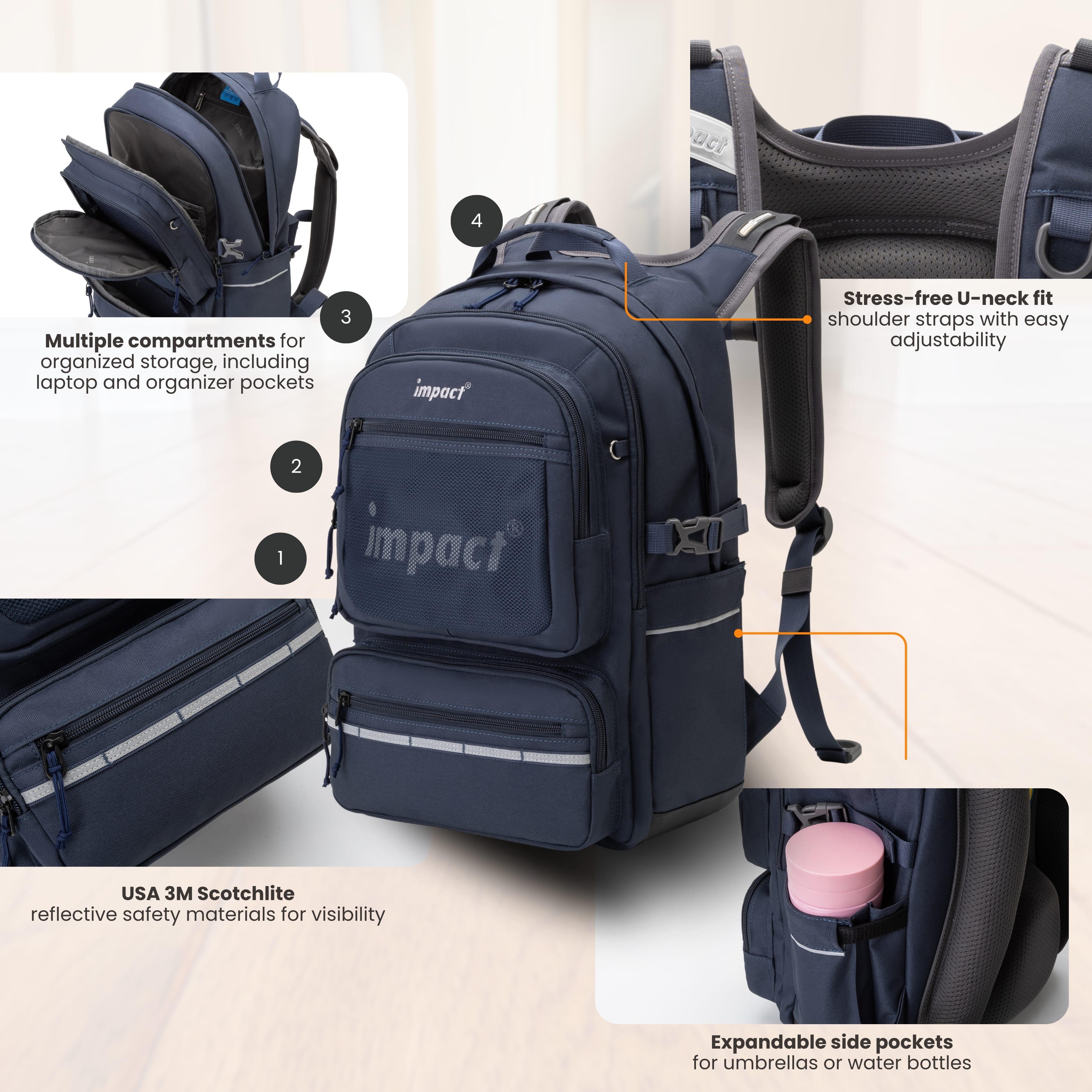 Impact School Bag Impact Posture Correction Ergonomic Backpack, IM-00306 Ergoworks