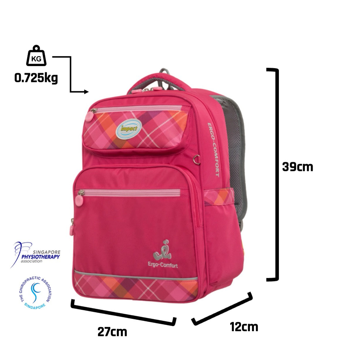 Impact School Bag IM-00367 - Ergo-Comfort Spinal Support with Ultra-Lightweight Ergonomic Backpack