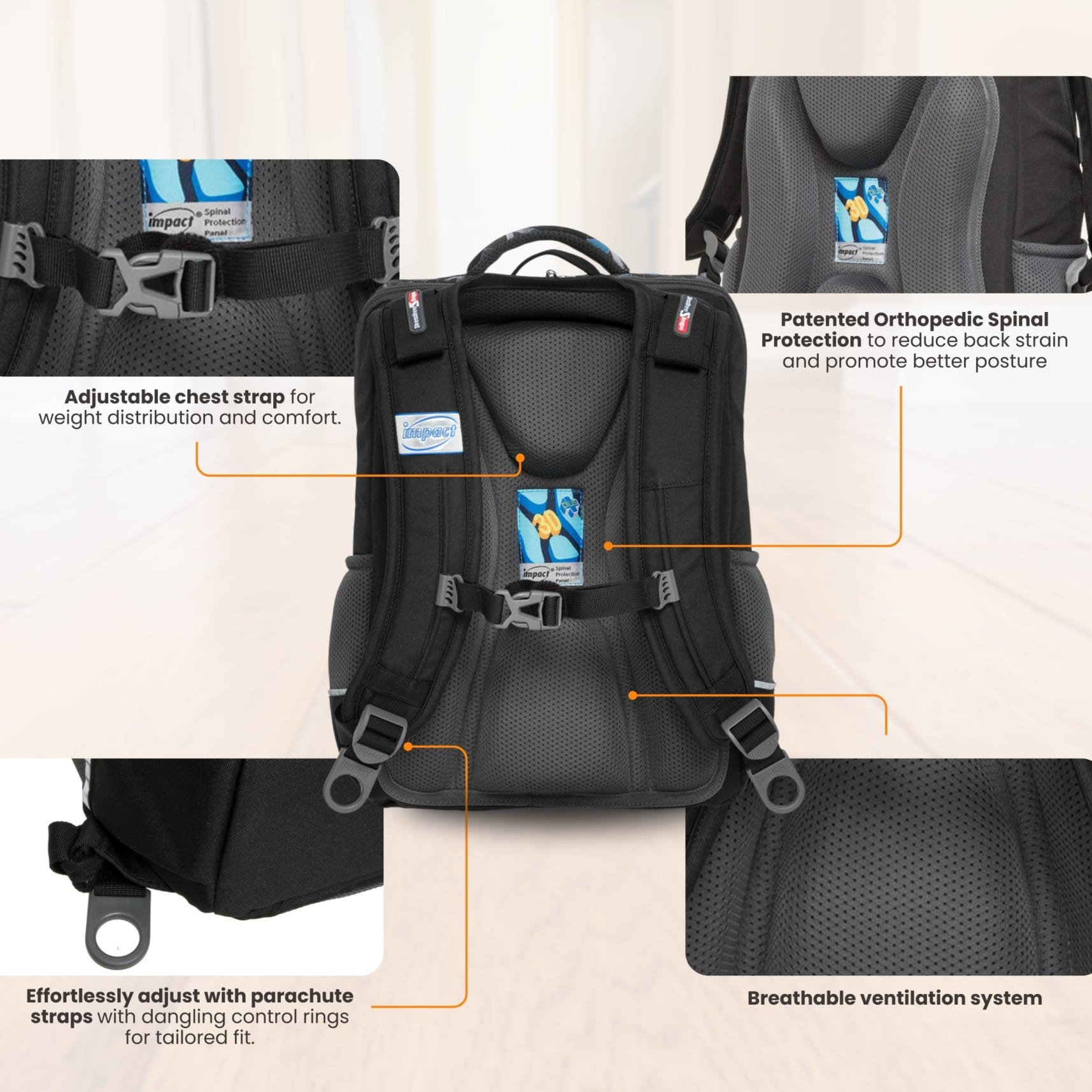 Impact School Bag Impact Posture Correction Ergonomic Backpack, IM-00369 Ergoworks