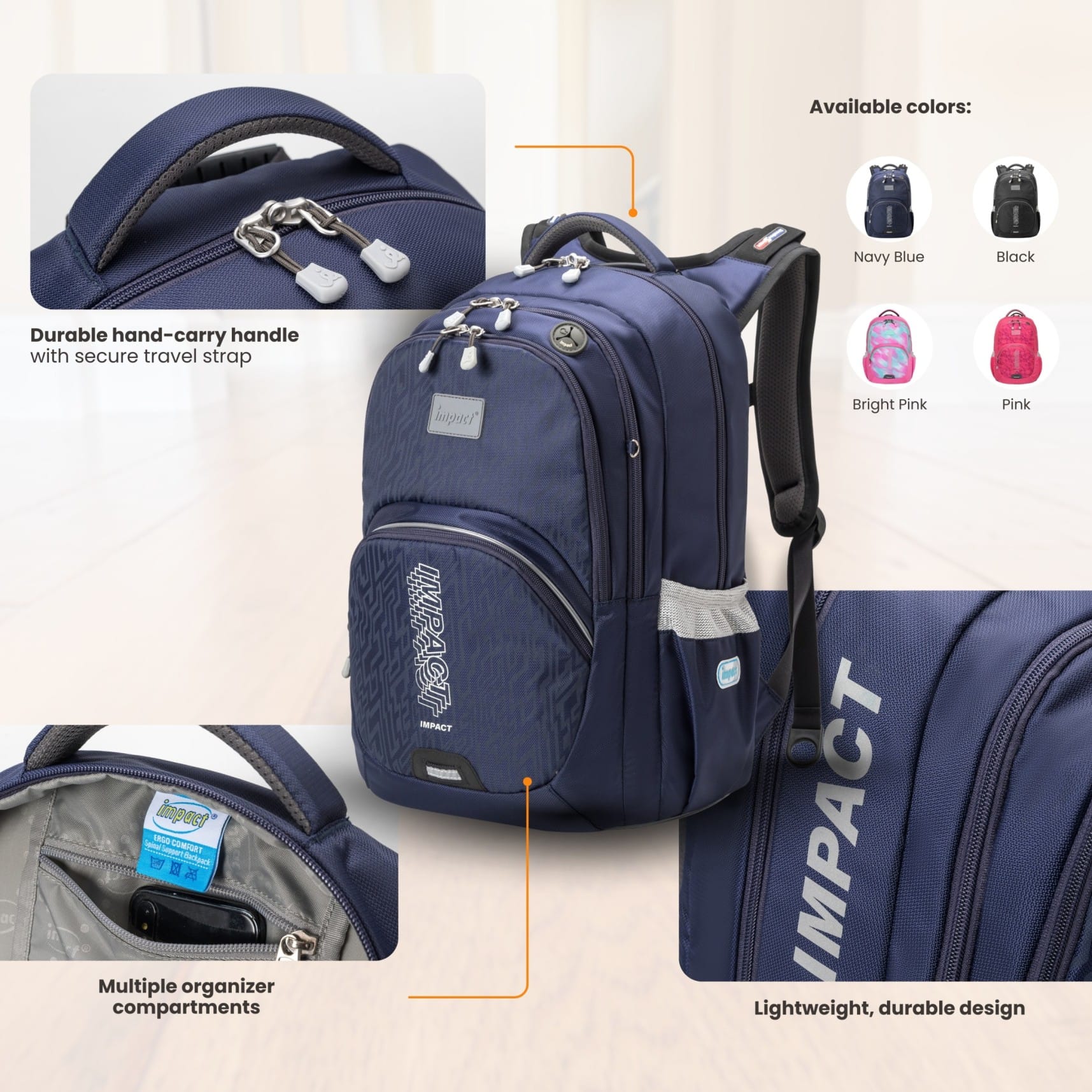 Impact School Bag Impact Posture Correction Ergonomic Backpack, IM-00385 Ergoworks