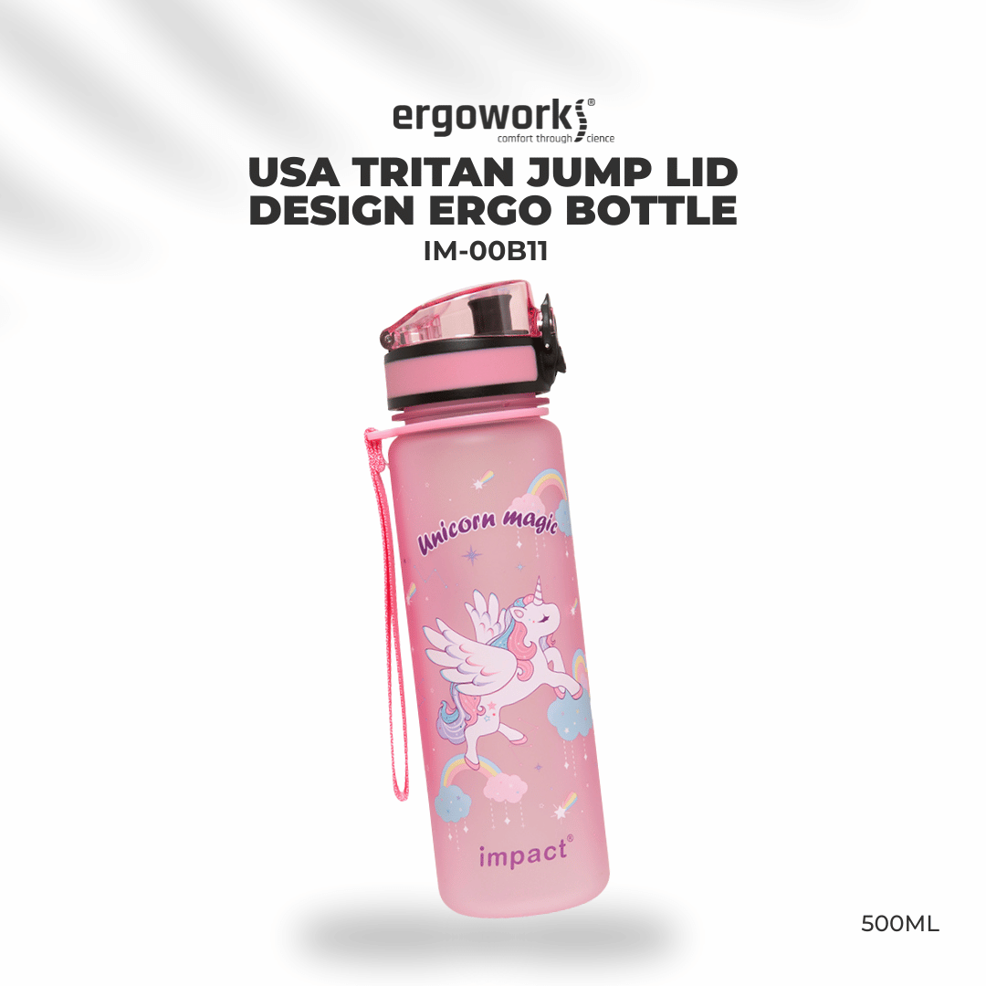 Water Bottle Water Bottles Pink / 500ML USA Tritan Jump Lid Design Ergo Bottle, 500ML Ergoworks