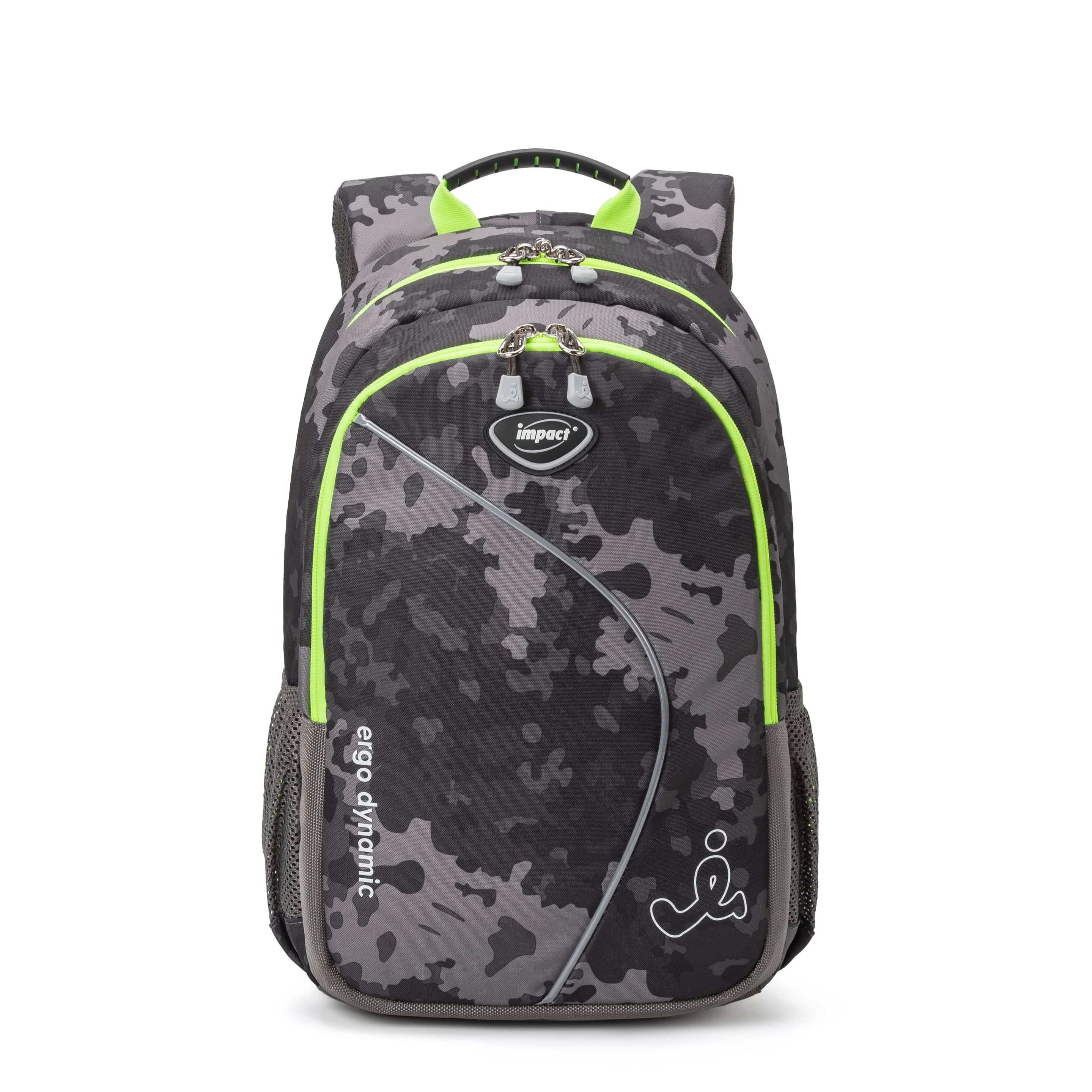 Impact School Bag Grey Camouflage Impact Posture Correction Ergonomic Backpack, IPEG-158 Ergoworks