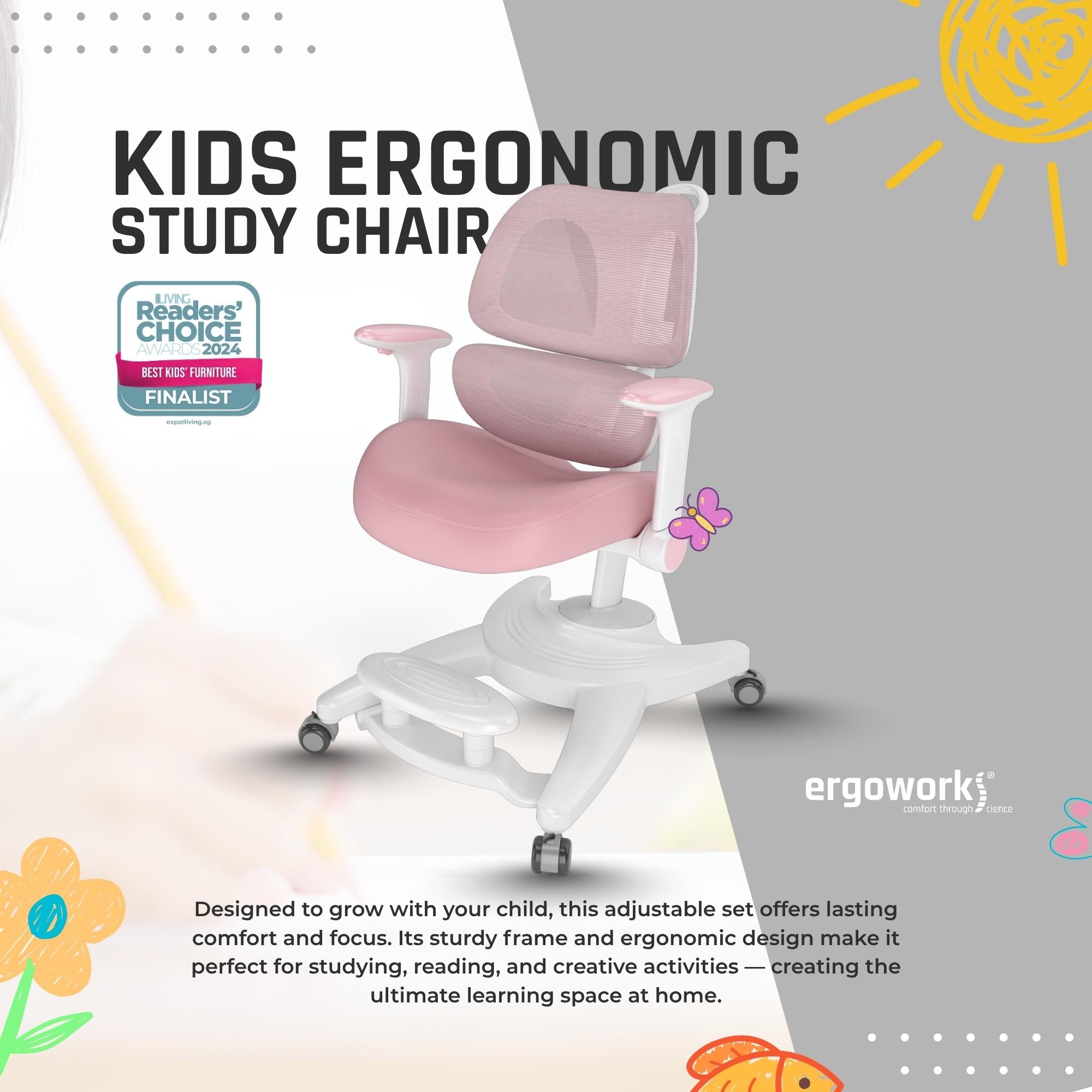 Kids Ergonomic Study Chair