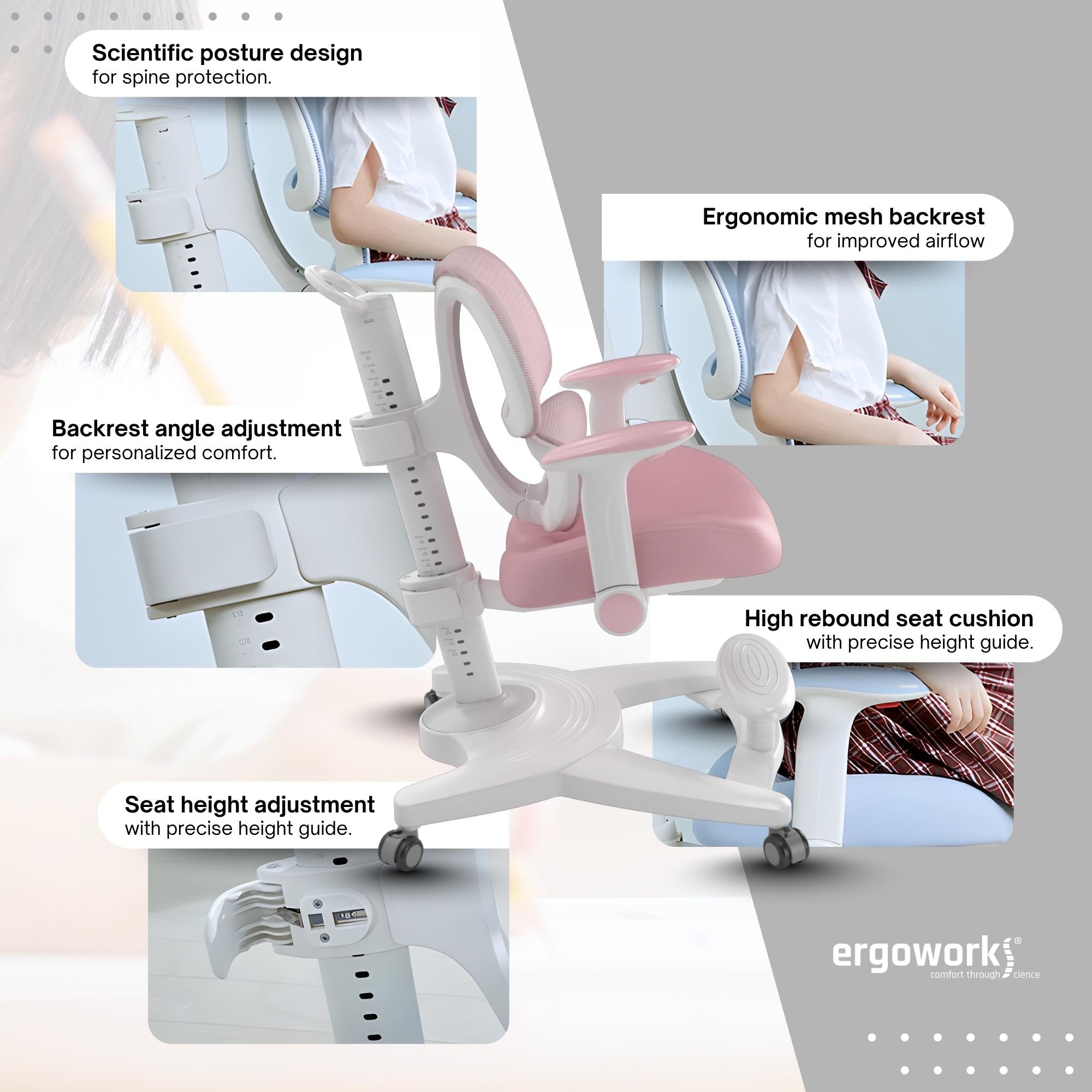Kids Ergonomic Study Chair