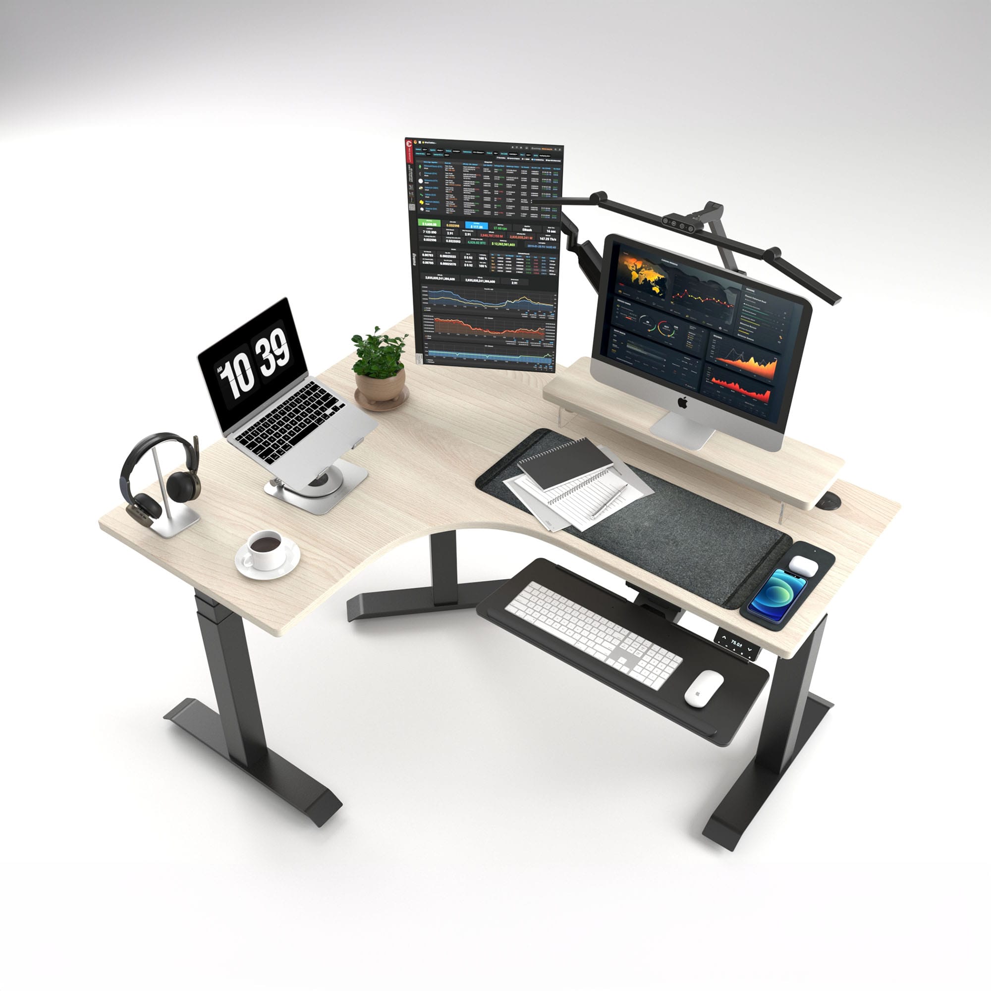Sleek Desk Mount Dual Monitor Arm - Ergoworks