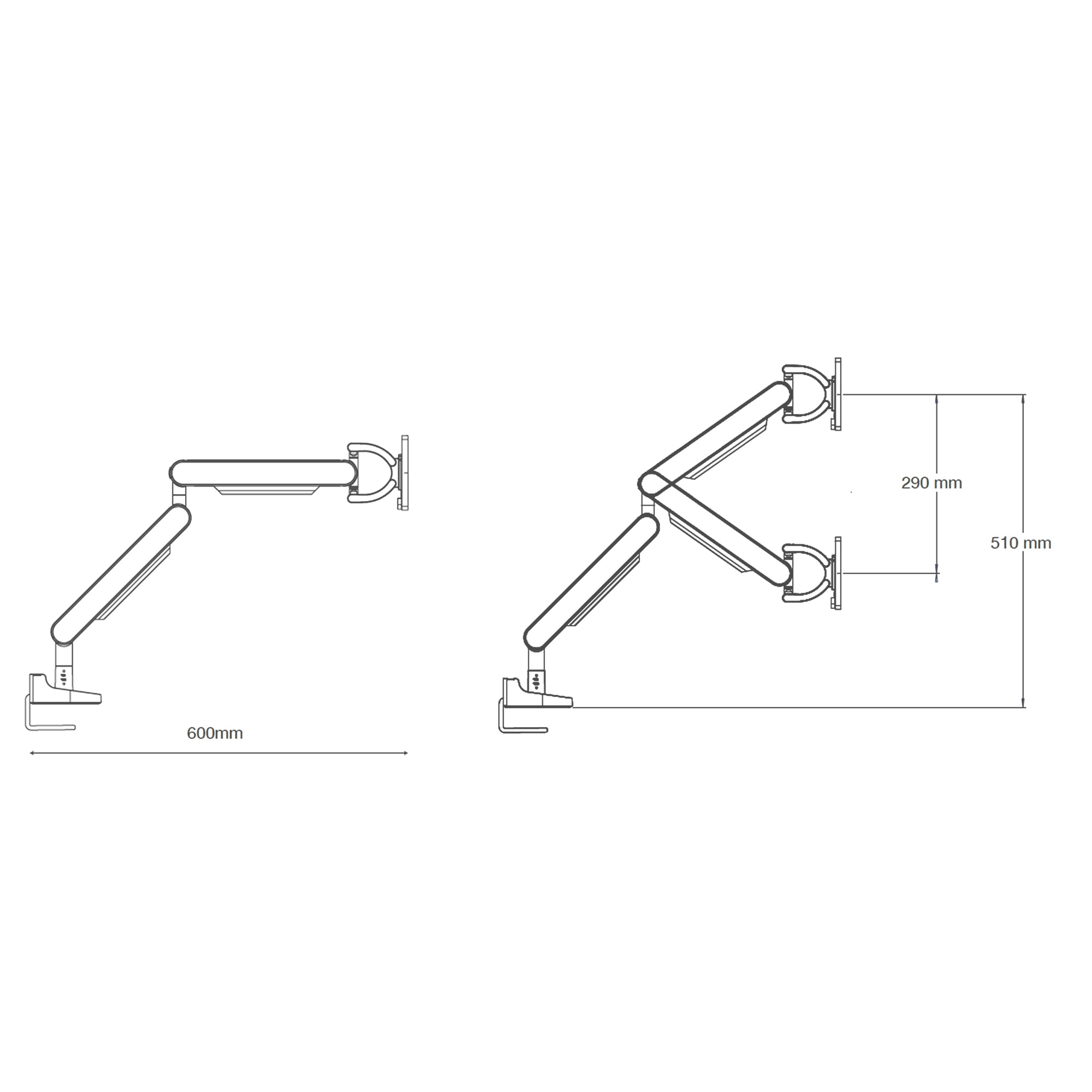 Single Desk Mount Vesa Monitor Arm