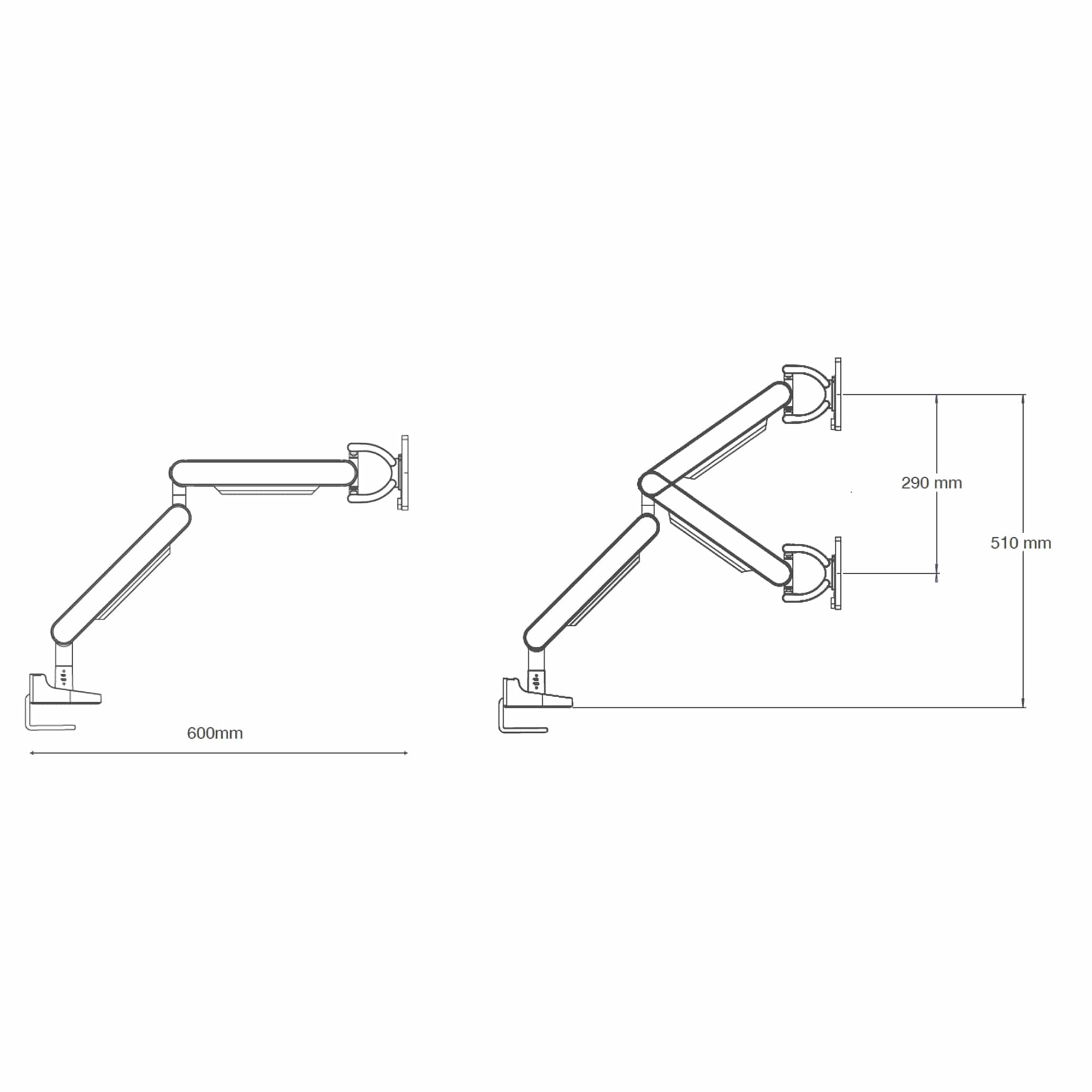 Zgo Monitor Arm Premium Dual Desk Mount Vesa Monitor Arm Ergoworks