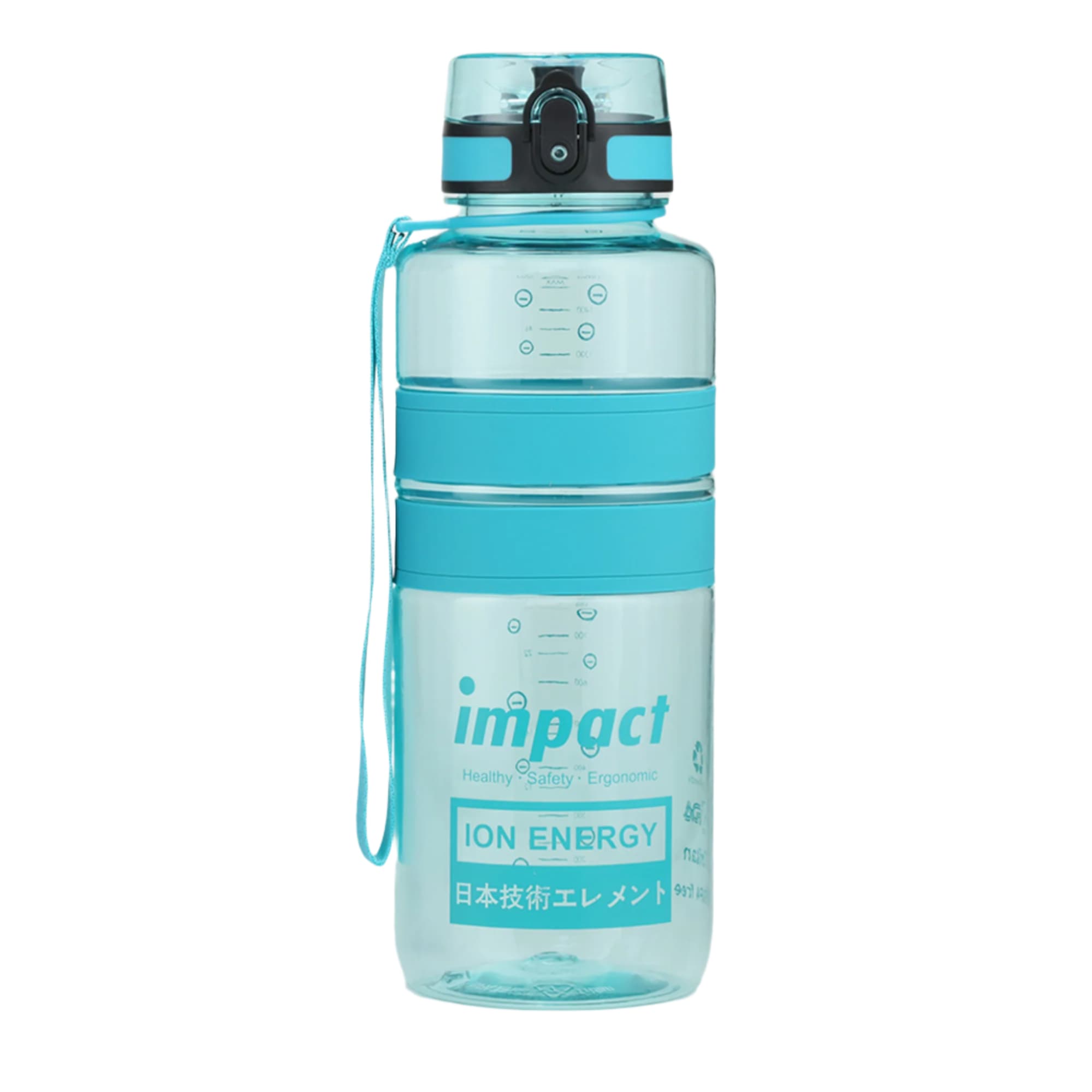 Water Bottle Water Bottles Nano Ionizer USA Tritan Jump Lid Ergo Bottle, 1500ML Ergoworks