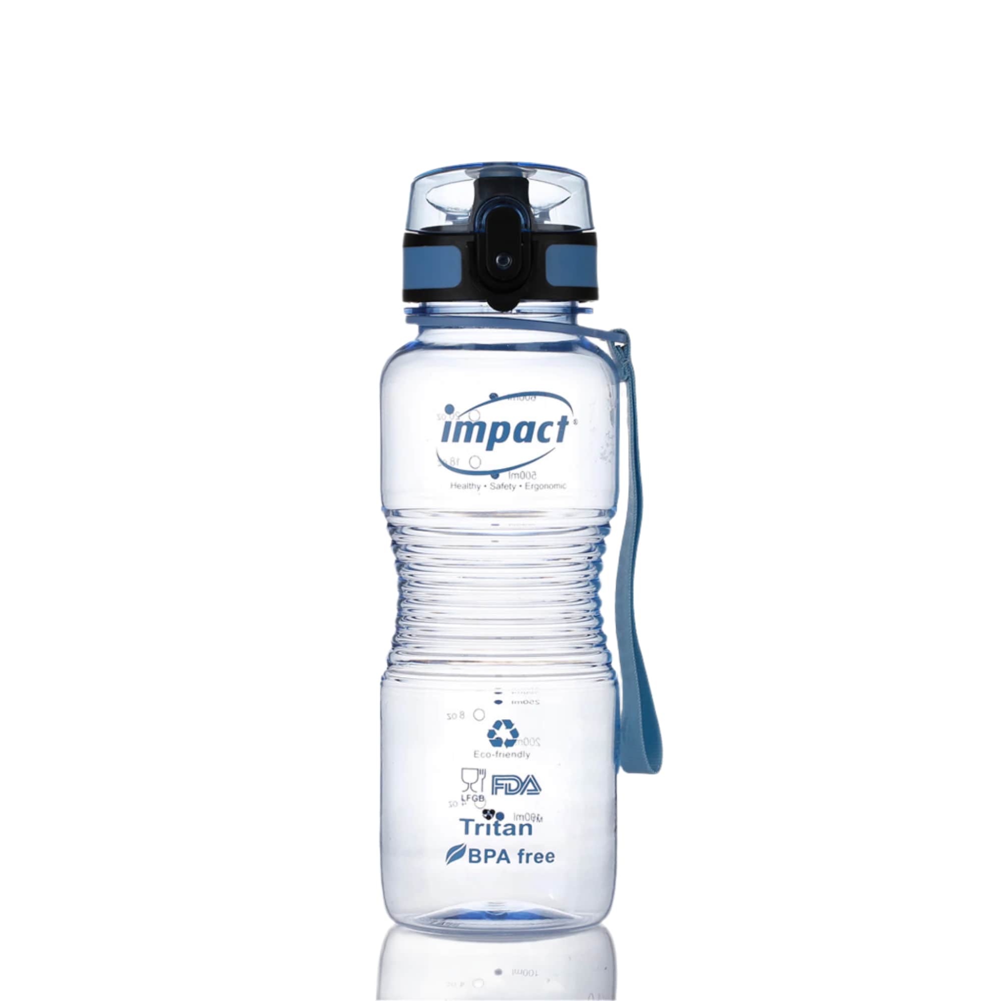 Water Bottle Blue / 650ML USA Tritan Jump Lid Design Ergo Bottle, 650ML Ergoworks