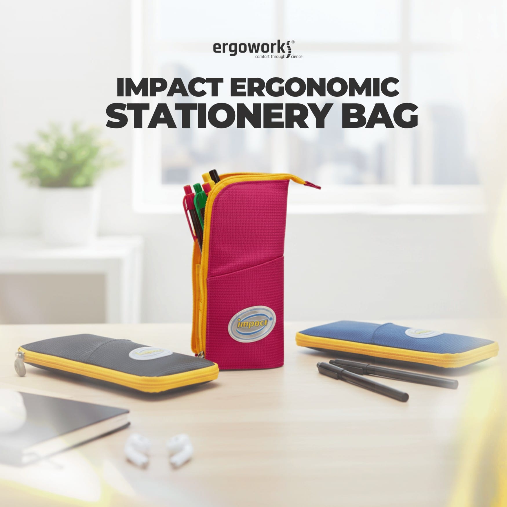 Impact Pencil Case IMPACT IM-00048 Ergonomic Stationery Bag Ergoworks