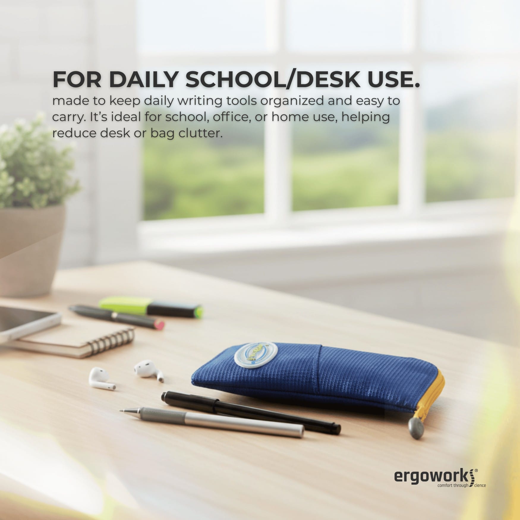 Impact Pencil Case IMPACT IM-00048 Ergonomic Stationery Bag Ergoworks