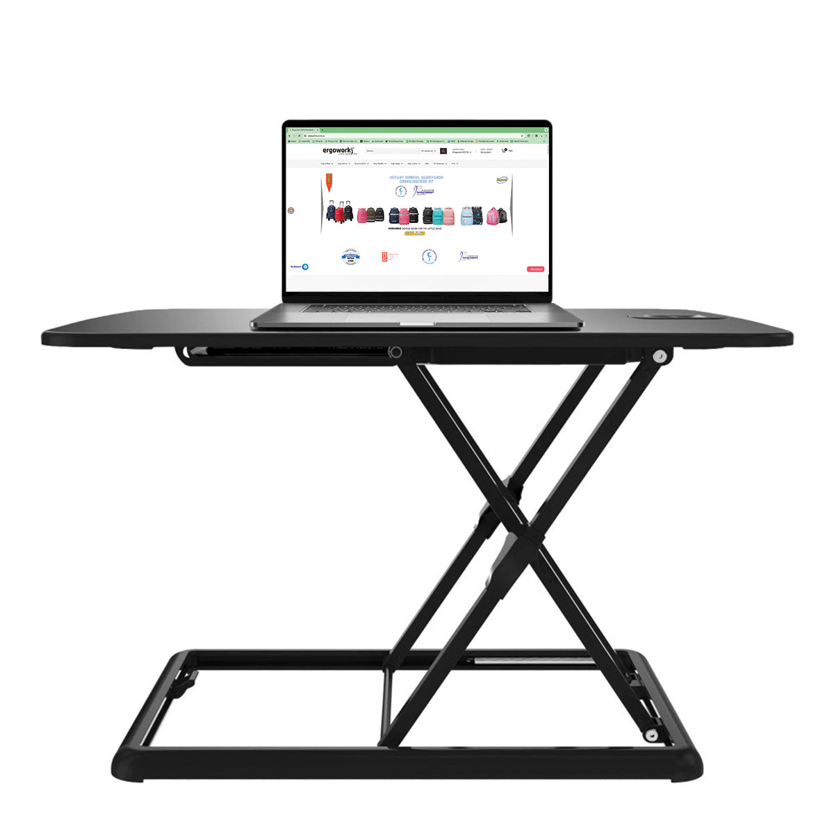 Ultra-slim Sit Stand Desk Converter For Laptop EW-MT201 - Ergoworks
