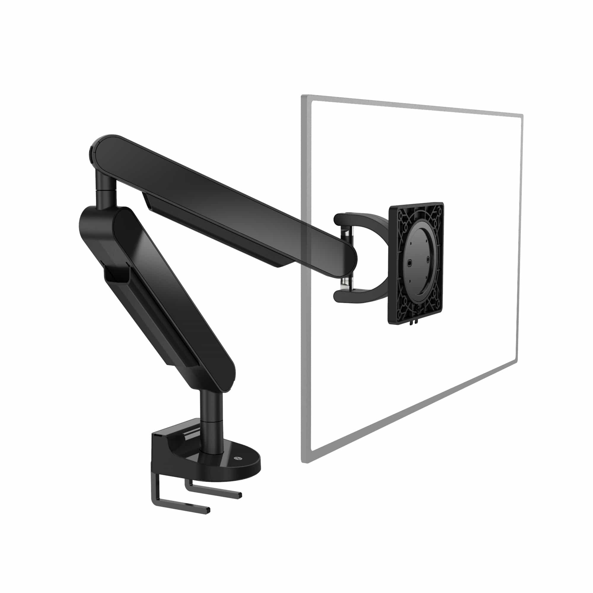 Zgo Monitor Arm Black Single Desk Mount Vesa Monitor Arm Ergoworks