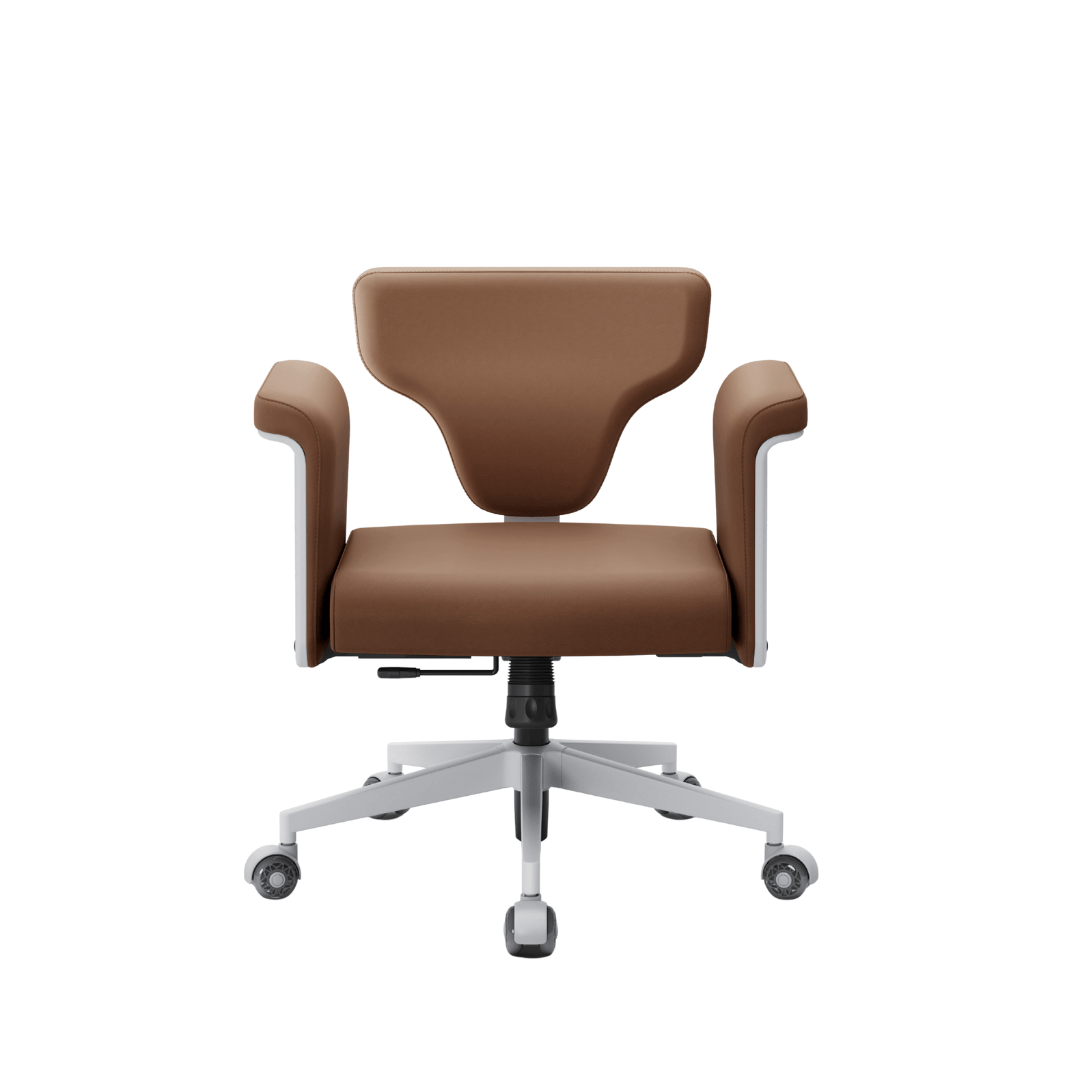 Ergoworks Office Chairs Brown Synthetic Leather Mellow Chair Ergoworks