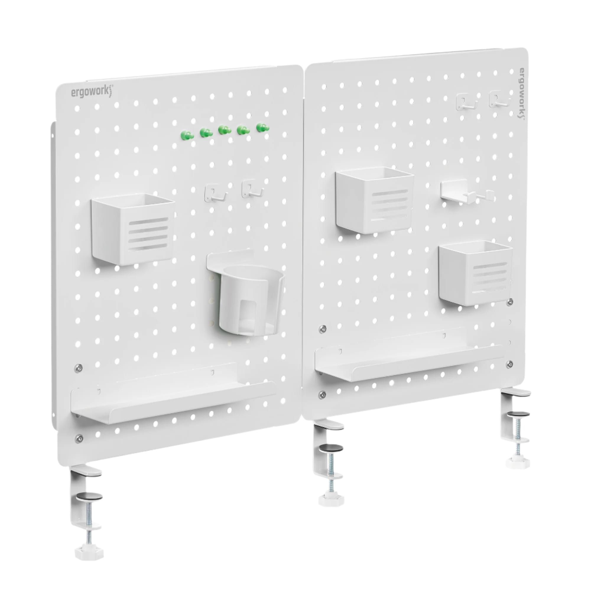 Ergoworks Desk Organizer White Desk Back Pegboard Organizer Ergoworks