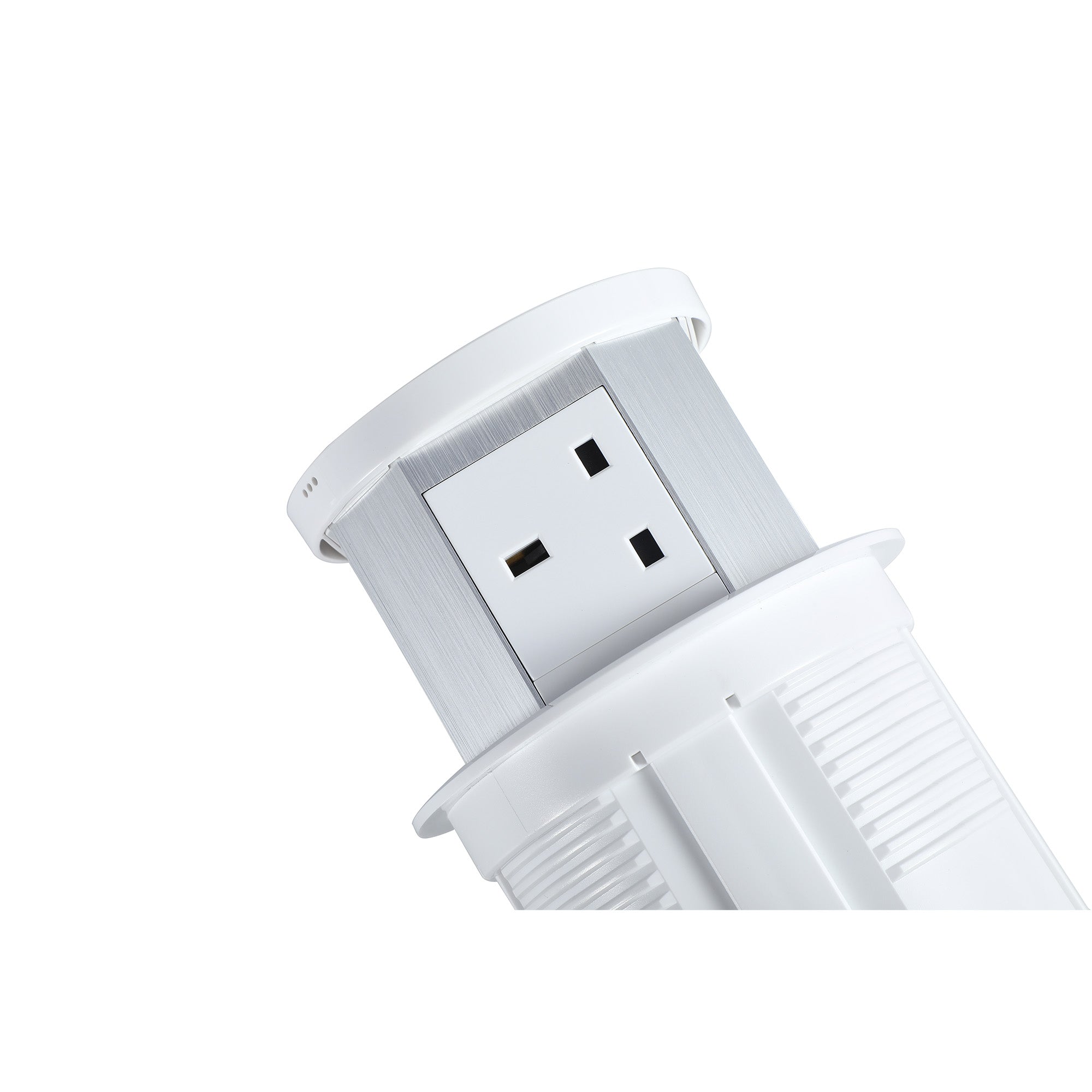 Pneumatic Desk Grommet Pop Up Power Outlet With 15W Wireless Charger
