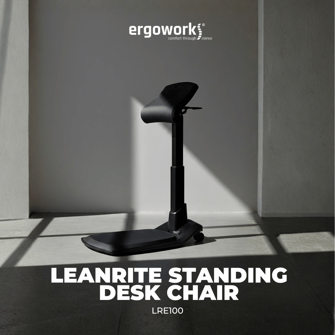 LEANRITE Desk Chair Black LeanRite Standing Desk Chair Ergoworks