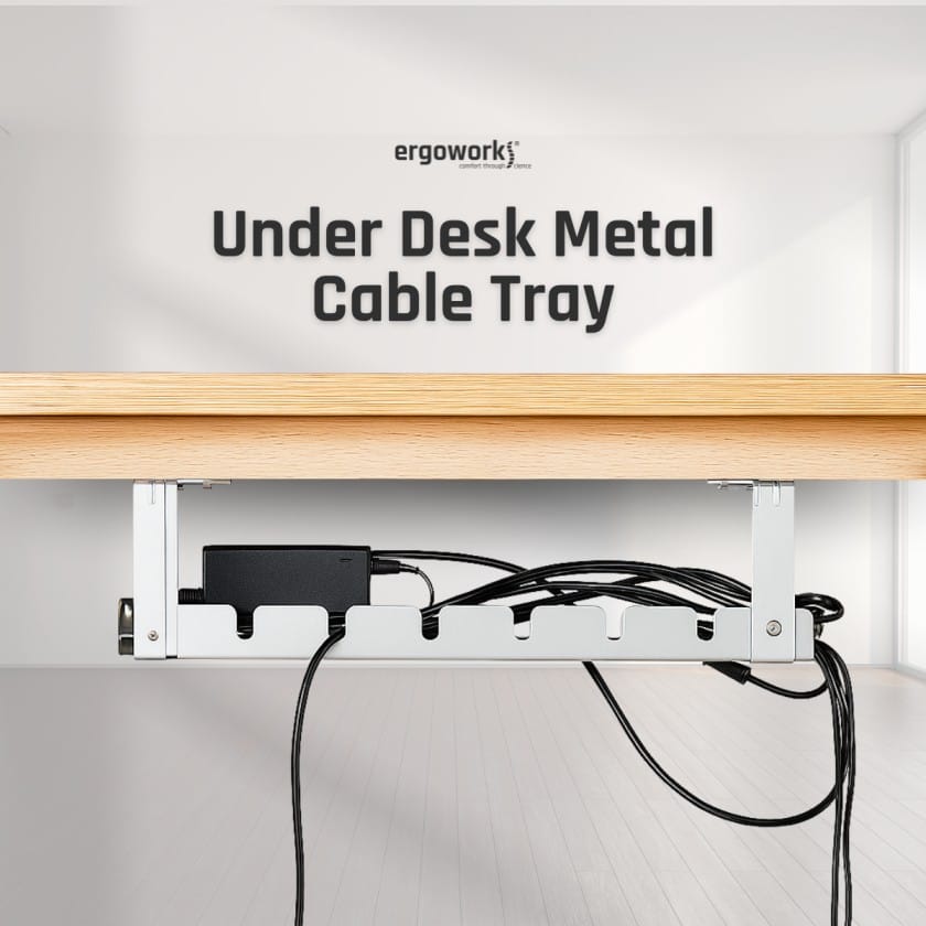 Ergoworks Under-Desk Accessories Under Desk Metal Cable Tray Ergoworks