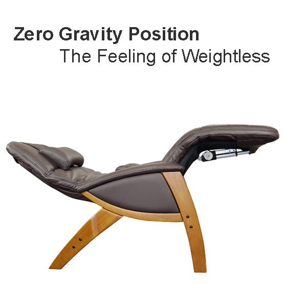 ERGOWORKS - EWZG6000-HWBR - Zero Gravity Massage Recliner Chair Singapore (Brown Genuine Leather with Honey Wood Frame)