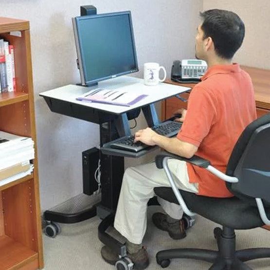 WorkFit-C, Single HD Sit-Stand Workstation