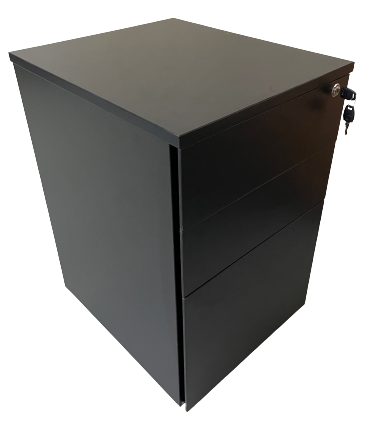 3 drawers mobile pedestal drawer with key lock and castors