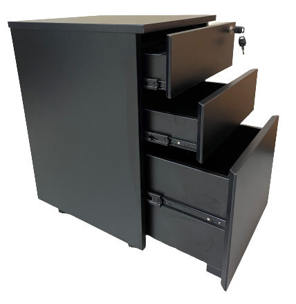 mobile pedestal drawer with 5 castor wheels