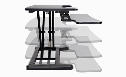 Ergoworks Sit Stand Desk Converter Black Electric Sit Stand Desk Converter (M Series) Ergoworks