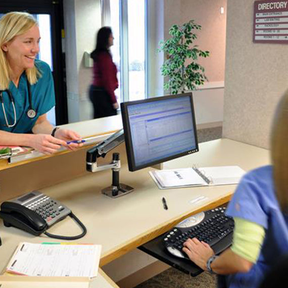 LX Desk Mount Monitor Arm (polished aluminum) - Ergoworks