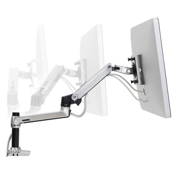 LX Desk Mount Monitor Arm (polished aluminum) - Ergoworks