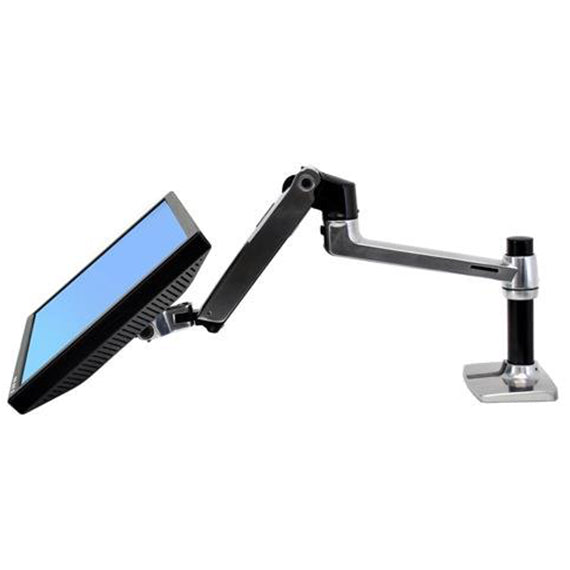 LX Desk Mount Monitor Arm (polished aluminum) - Ergoworks