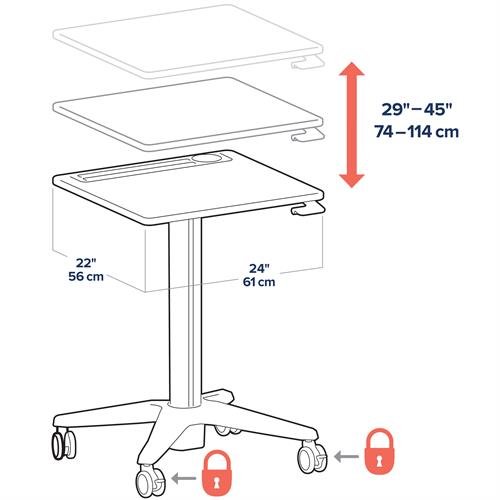 (INDENT ORDER) ERGOTRON - ET-24-547-003 - LearnFit Sit-Stand Desk, Short