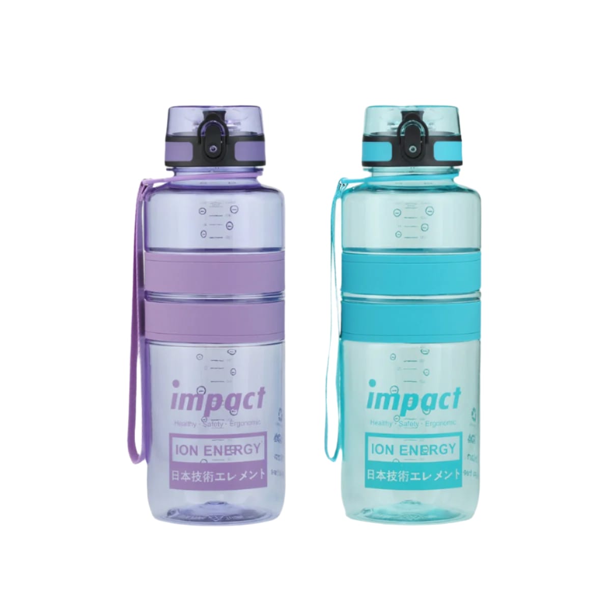 Water Bottle Water Bottles Nano Ionizer USA Tritan Jump Lid Ergo Bottle, 1500ML Ergoworks