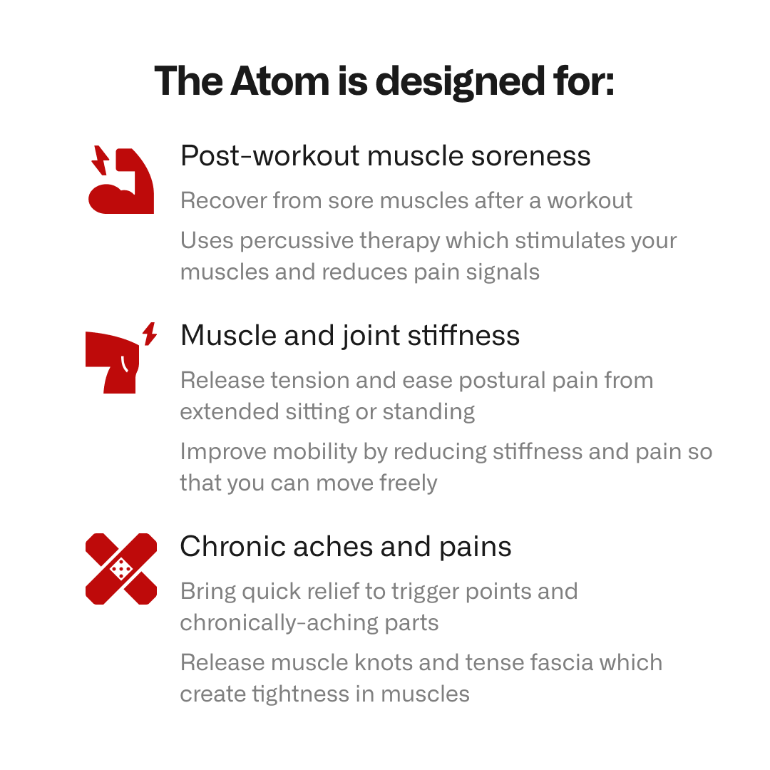 HYDRAGUN Atom Mini Massage Gun Ergoworks