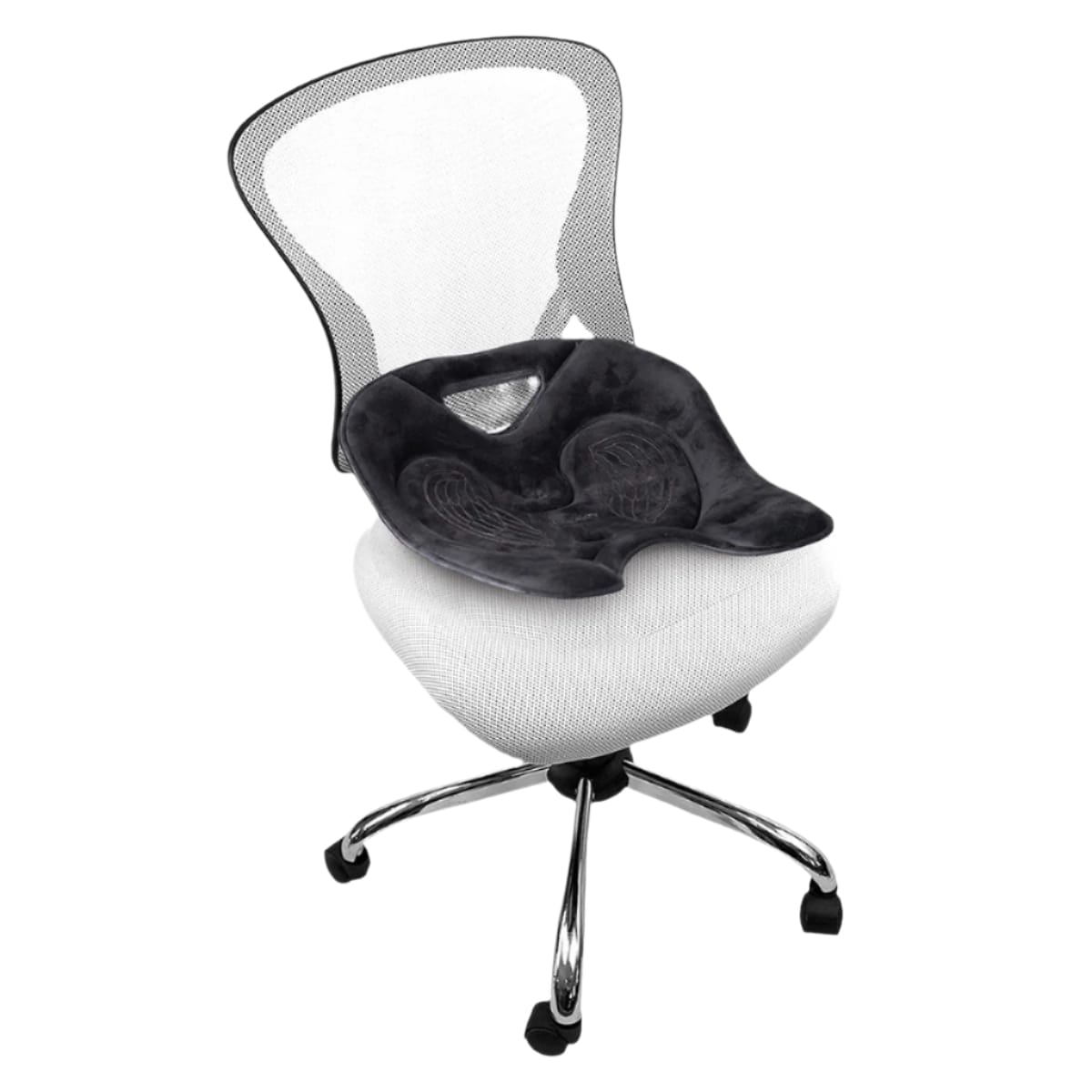 BACKJOY Cushion Angel Lux Mediacore Relief SitSmart Ergonomic Seat Cushion Ergoworks