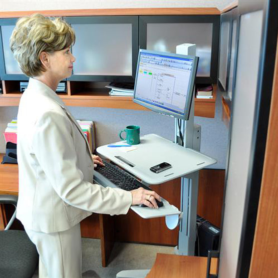 WorkFit-C, Single LD Sit-Stand Workstation - Ergoworks