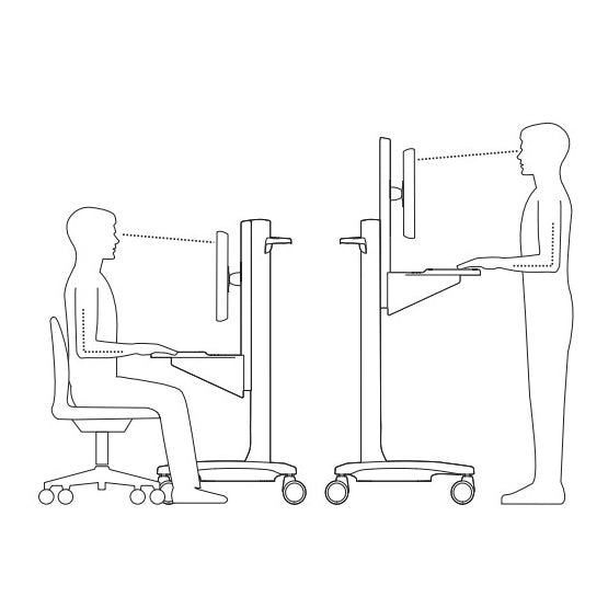 WorkFit-C, Single LD Sit-Stand Workstation - Ergoworks