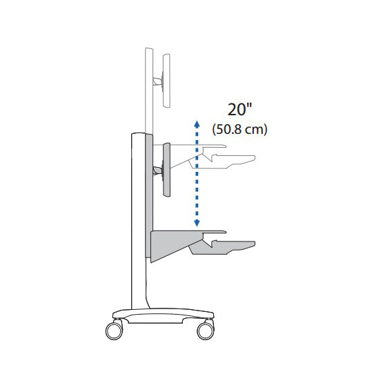 WorkFit-C, Single LD Sit-Stand Workstation - Ergoworks