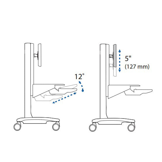 WorkFit-C, Single LD Sit-Stand Workstation - Ergoworks