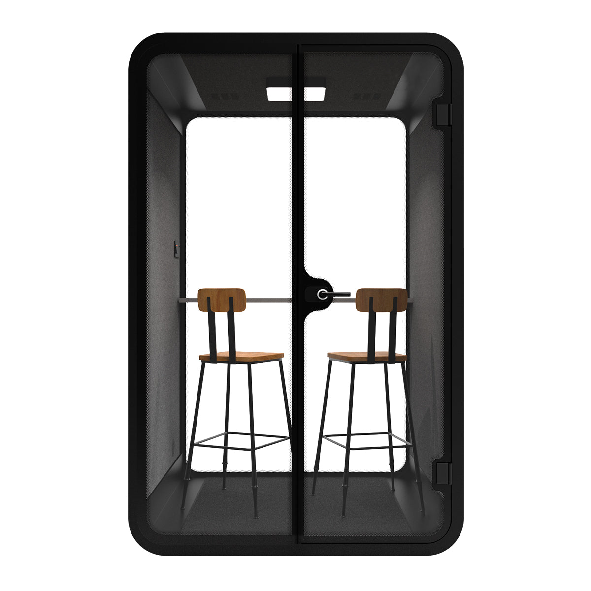 Soundproof Acoustic Collaborative Work Booth with Bar Chair - Ergoworks