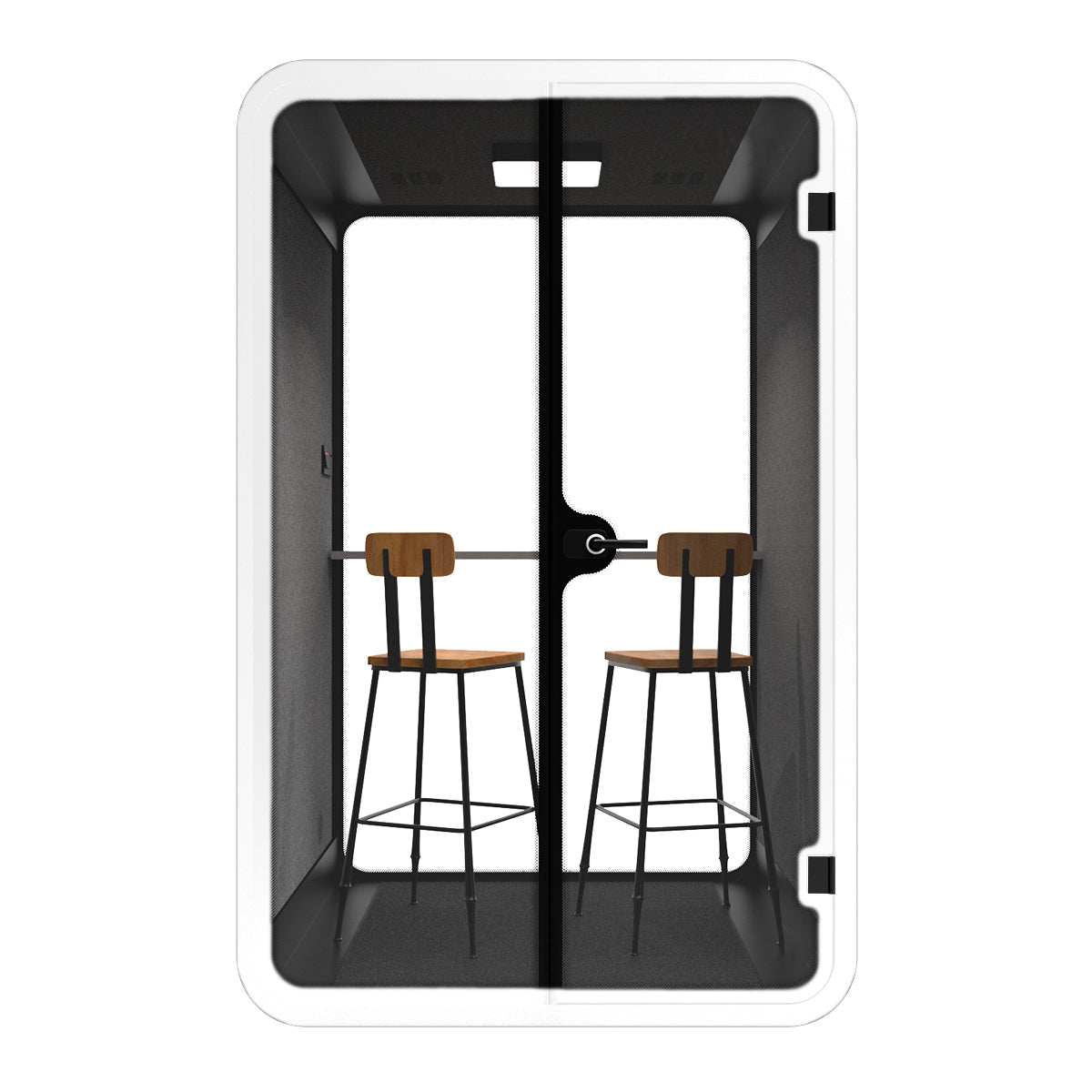 Soundproof Acoustic Collaborative Work Booth with Bar Chair - Ergoworks