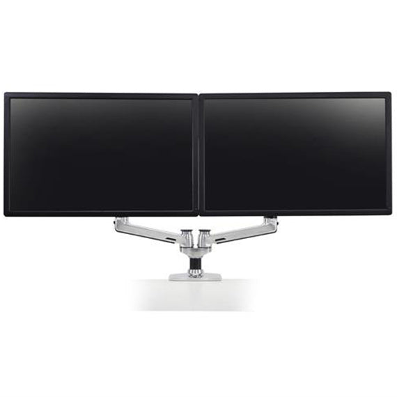 LX Dual Side-by-Side Monitor Arm (polished aluminum)