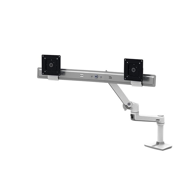 LX Desk Dual Direct Monitor Arm (white) - Ergoworks