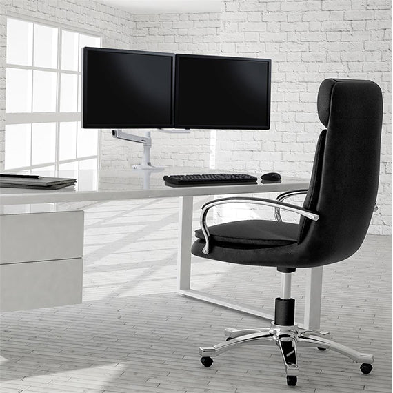 LX Desk Dual Direct Monitor Arm (white)