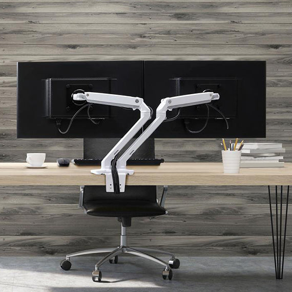 MXV Desk Dual Monitor Arm (white) - Ergoworks
