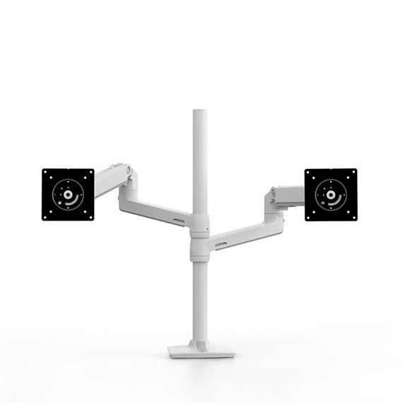 LX Dual Stacking Monitor Arm, Tall Pole (white) - Ergoworks